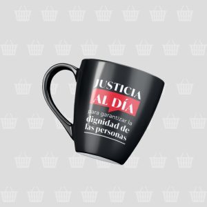 Taza Justicia al Día - color negro